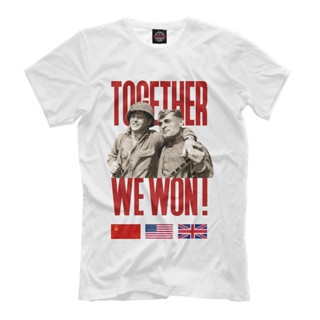 เสื้อยืด พิมพ์ลาย Together We Won Wwii Allied Powers On May 9 Victory สําหรับผู้ชาย S3Xl