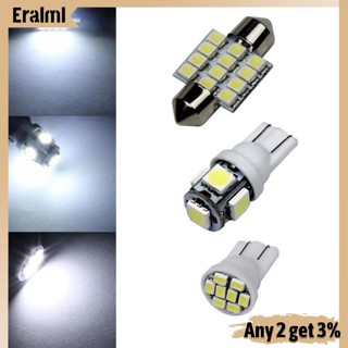 Eralml ไฟอ่านหนังสือ Led อลูมิเนียมอัลลอย T10 5050 5smd สําหรับติดป้ายทะเบียนรถยนต์ 13 ชิ้น