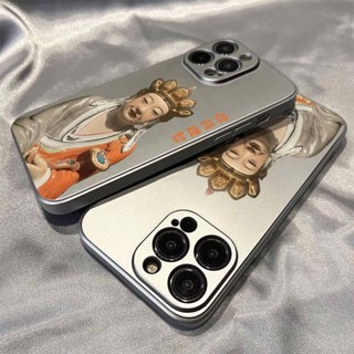 เคสโทรศัพท์มือถือชุบไฟฟ้า ลาย Bodhisattva QYJS 14 สําหรับ iPhone 13promax 12 11 7plus xs 11pro 13 14pro 12promax 13pro