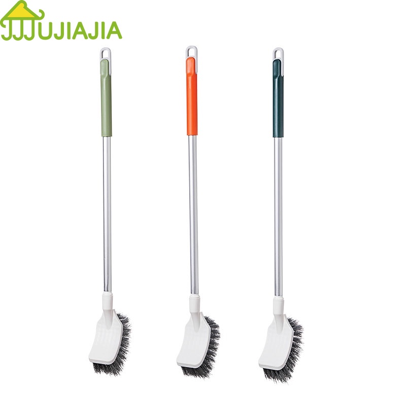 Jujiajia แปรงขัดห้องน้ํา ด้ามจับยาว ไม่ต้องเจาะมุมตาย แปรงทำความสะอาด ขัดห้องน้ํา อุปกรณ์ทําความสะอาดบ้าน  ด้ามจับยาว แบบหนา สําหรับทําความสะอาด