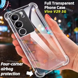 เคสซิลิโคนใส กันกระแทก ป้องกันเลนส์ สําหรับ Vivo V29 5G Vivo V29 V27 V 29 29V VivoV29 Pro V29E V29Pro 5G 2023