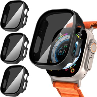 Iwatch Ultra 49 มม. เคสป้องกันหน้าจอ เพื่อความเป็นส่วนตัว [ป้องกันการแอบมอง] เคสกระจกนิรภัย แบบบางพิเศษ สําหรับ iWatch Series 8 7 5 6 4