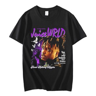 เสื้อยืด พิมพ์ลายกราฟฟิค Rapper Jucie Wrld สไตล์ฮาราจูกุ สําหรับผู้ชาย