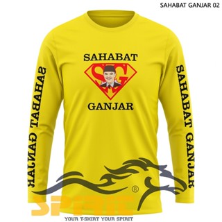 เสื้อเชิ้ตแขนยาว ผ้าฝ้าย 100% พิมพ์ลาย Ganjar Pranowo ขนาดใหญ่ คุณภาพสูง 24s