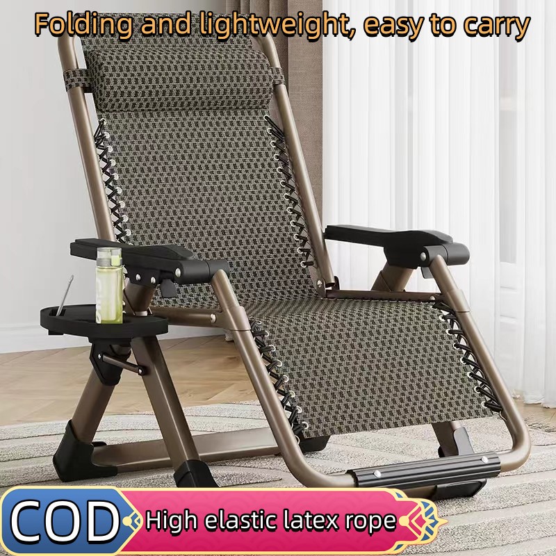 (Local delivery) Foldable Chair foldable reclining Chair whith Adjustable Gravity Lounge Reclining Chair