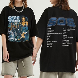 เสื้อยืด พิมพ์ลายอัลบั้มเพลง Sos Graphic Sza สไตล์วินเทจ สตรีท สําหรับผู้ชาย