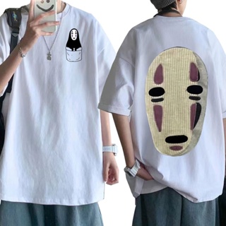 เสื้อยืด พิมพ์ลายกราฟฟิคการ์ตูนอนิเมะ Spirited Away สไตล์ฮาราจูกุ สําหรับผู้ชาย