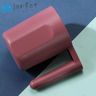 Janfat ที่วางแปรงสีฟัน พลาสติก สีชมพู ความจุขนาดใหญ่ พร้อมช่องระบายน้ํา สําหรับห้องน้ํา