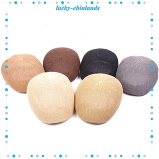 Lucky-ebinlands หมวกเบเร่ต์ ผ้าตาข่าย ระบายอากาศ ป้องกันรังสียูวี สีพื้น แฟชั่นฤดูร้อน สําหรับผู้หญิง