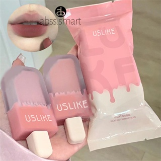 Uslike Ice Cream Velvet Matte Lip Cream ลิปสติกเนื้อแมท เนื้อครีมนุ่ม บางเบา เม็ดสีสูง ให้ความชุ่มชื้นยาวนาน TECH3