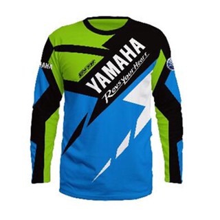 เสื้อยืดคอกลม แขนสั้น ลาย Yamaha Racing Sublimation Baju Microfiber Jersi