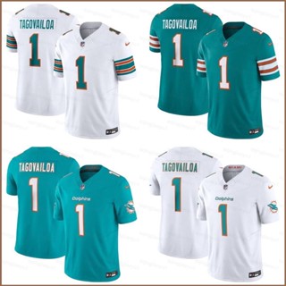 เสื้อกีฬาแขนสั้น ลายทีม NFL Miami Dolphins HQ1 Tua Tagovailoa F.U.S.E. เสื้อยืดกีฬาฟุตบอล พลัสไซซ์ QH1