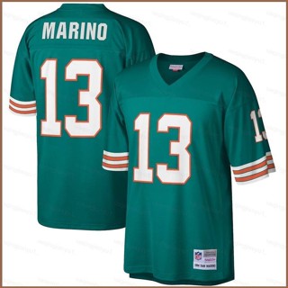 เสื้อยืด ลาย HQ1 1984 NFL Miami Dolphins Game Jersey Dan Marino Retired Player พลัสไซซ์ QH1