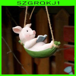 [szgrqkj1] รูปปั้นหมูเรซิ่น สําหรับตกแต่งสวนหลังบ้าน