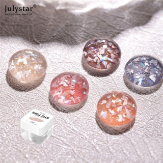 JULYSTAR Xeijayi Mica Shell เล็บเจล Ice Permeable เลื่อมขนาดใหญ่ฤดูใบไม้ผลิฤดูร้อนกระป๋อง Uv Led Phototherapy กาวเล็บสำหรับเล็บ Shop 5g