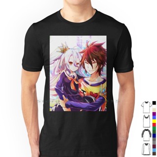 ใหม่ เสื้อยืด ผ้าฝ้าย 100% พิมพ์ลาย No Game No Life สําหรับผู้ชาย