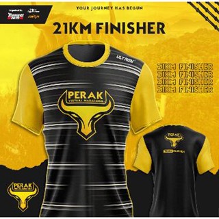 เสื้อยืด แขนสั้น ผ้าเจอร์ซีย์ ไมโครไฟเบอร์ พิมพ์ลาย Perak Sublimation Jersi Jersey JomRun