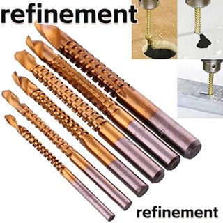 Refinement ชุดดอกสว่าน ไทเทเนียม HSS 3-8 มม. สําหรับตัดไม้ 6 ชิ้น