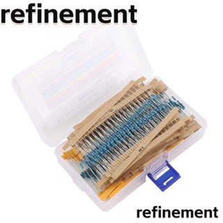 Refinement ชุดตัวต้านทาน 1/4 วัตต์ 1 โอห์ม-10M โอห์ม 1280 ชิ้น ตัวต้านทาน 1% 64 ค่า 1/4W