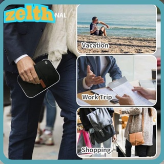 Zelth RFID กระเป๋าหนังใส่หนังสือเดินทาง แบบบางพิเศษ อเนกประสงค์