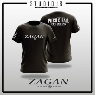 เสื้อกีฬาแขนสั้น คอกลม ผ้าไมโครไฟเบอร์ ลายทีม Zen Zagan