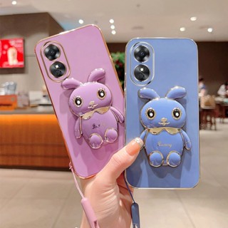 เคสโทรศัพท์มือถือ ซิลิโคนนิ่ม พร้อมขาตั้ง พับได้ สําหรับ OPPO A17 A17K F7 A93 A73 4G CPH2477 CPH2471 CPH1819 CPH2099