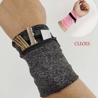 Cleoes กระเป๋าสตางค์ สายรัดข้อมือ ป้องกันเหงื่อ สําหรับเล่นกีฬาบาสเก็ตบอล