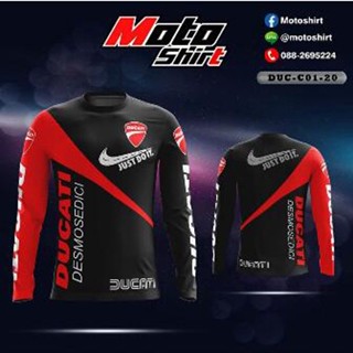 เสื้อยืดคอกลม แขนสั้น พิมพ์ลาย MOTOSHIRT DUCATI Sublimation Baju Microfiber Jersi สําหรับผู้ชาย