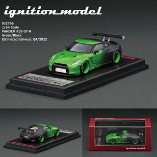 ignition 1: 64 PANDEM R35 GT-R สีส้ม สีเขียว ของเล่นสะสม สําหรับเด็กผู้ชาย โมเดลรถยนต์