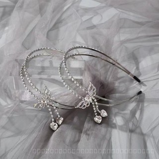 0825FS European and American Diamond Crystal Headband Female Angel Love Double Layer Rhinestone Headband Korean High Sense Fairy Bride Hair Accessories YJ3U