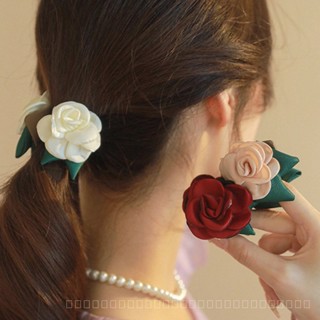 0825FS Rouge Rose Retro Grip Small Fairy Temperamental Barrettes Womens Back of the Head Elegant Sense Clip Hairware Hot Sale JPGZ