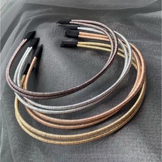 0825FS Korean New Slim Hair Hoop Double-Strand Metal Wire French Style Temperament Headband Internet Celebrity Minimalist Versatile Outing Fairy Hair Accessory WSDF