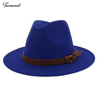 Twowood Fedora หมวกผ้าสักหลาด ระบายอากาศ ปรับได้ สไตล์วินเทจ สําหรับผู้ชาย เดินป่า