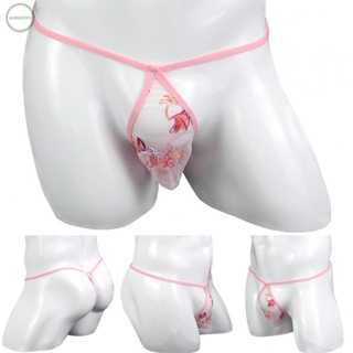 GORGEOUS~Mens Mesh See-through Pouch Low Waist Briefs Underwear T-back Thong Panties