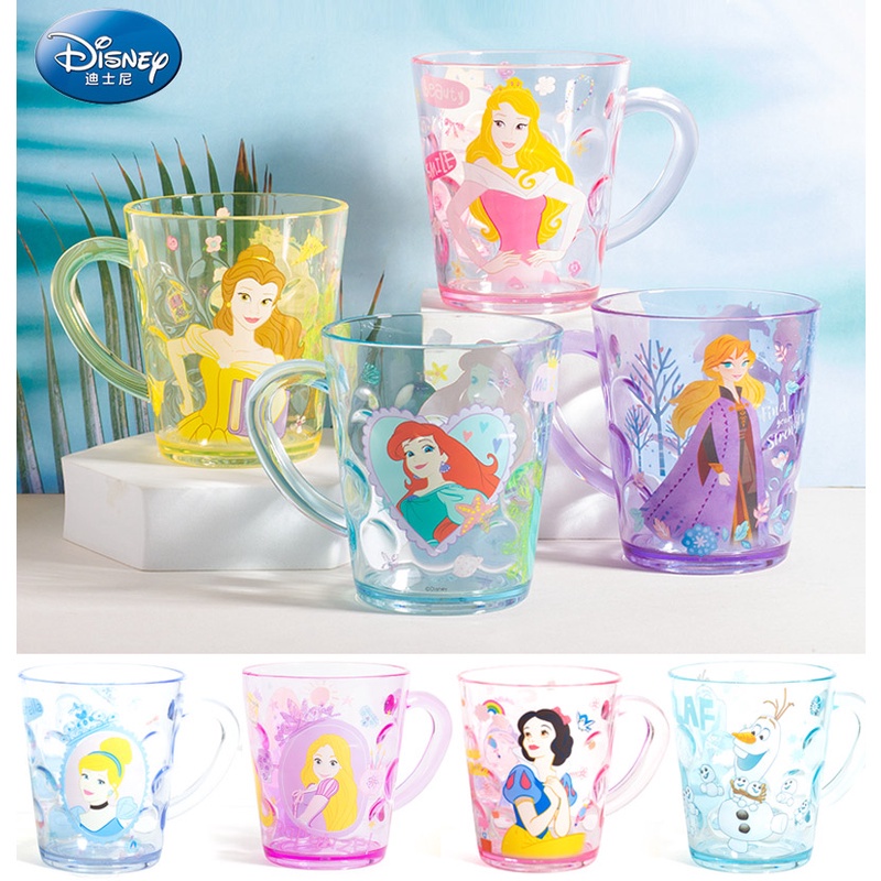 แก้วน้ํา ลายการ์ตูนดิสนีย์ Frozen ปลอด BPA ขนาด 300 มล. พร้อมหูจับ สําหรับเด็กวัยหัดเดิน