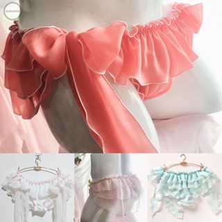 GORGEOUS~Sissy Men Shiny Satin Briefs Ruffled Bloomer Tiered Skirted Panties Underwear