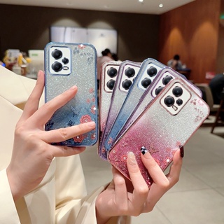 เคส Redmi Note 12Pro 5G Poco X5 5G Note 12 5G เคสโทรศัพท์มือถือ แบบนิ่ม ลายดอกไม้ สีชมพู สําหรับ -HYB