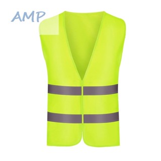 ⚡NEW 8⚡High Visibility Vest Knitted Fabric Orange-gray Strips Orange-yellow Strips