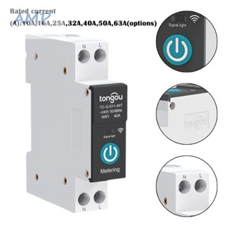 ⚡NEW 8⚡Circuit Breaker 1P+N 90V-240V Manual WiFi 2.4GHz With Power Meter Function