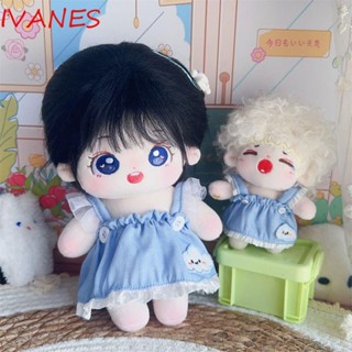 Ivanes ชุดเอี๊ยมกระโปรงยีน ผ้าฝ้าย น่ารัก Diy อุปกรณ์เสริม สําหรับตุ๊กตา