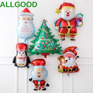 Allgoods ลูกโป่งฟิล์มอลูมิเนียม ลายซานตาคลอส กวาง 3D แบบเป่าลม สําหรับครอบครัว