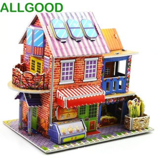 Allgoods โมเดลปราสาทปริศนา 3D ของเล่นเสริมการเรียนรู้เด็ก