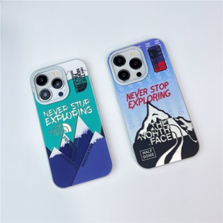 【North Snowy mountain Face】เคสโทรศัพท์มือถือ ซิลิโคนนิ่ม แบบใส กันกระแทก ลาย The North Shock สําหรับ iPhone 14 Pro Max 11 12 13 Pro Max