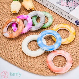 Lanfy แหวนผ้าม่านพลาสติก ทรงกลม แบบหนา สไตล์โรมัน อเนกประสงค์ สําหรับตกแต่งบ้าน