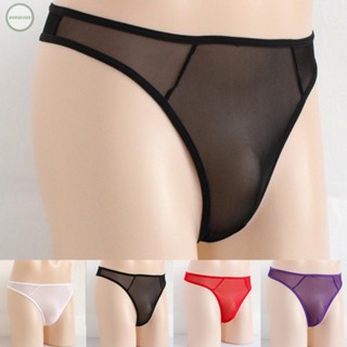 GORGEOUS~Men Mesh Briefs Thong Underpants Underwear Briefs G-String Lingerie Mesh