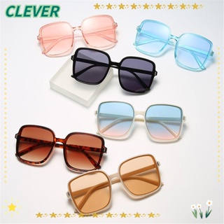 Clever แว่นกันแดด ขนาดใหญ่ คลาสสิก UV400 วินเทจ กรอบใหญ่