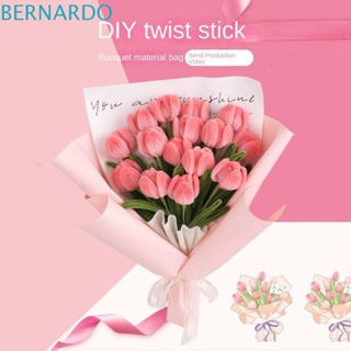 Bernardo ช่อดอกทิวลิปปลอม แฮนด์เมด DIY 4 สี สําหรับของขวัญวันแม่