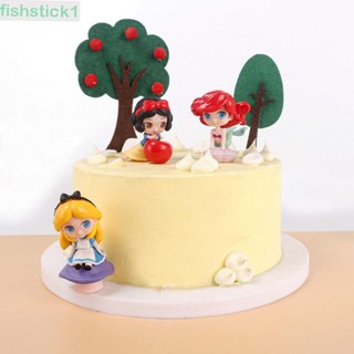 Fishstick1 โมเดลฟิกเกอร์ PVC รูปการ์ตูนเจ้าหญิง Q Version Snow White ของเล่นเสริมการเรียนรู้เด็ก