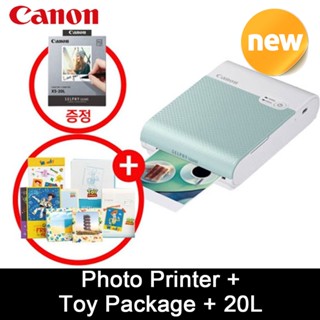 Canon QX10 Photo Printer + Toy Package 20L Selfie Square Using App Polaroid