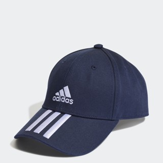 adidas ไลฟ์สไตล์ หมวกแก๊ปผ้าทวิล Baseball 3-Stripes Unisex สีน้ำเงิน HN1037